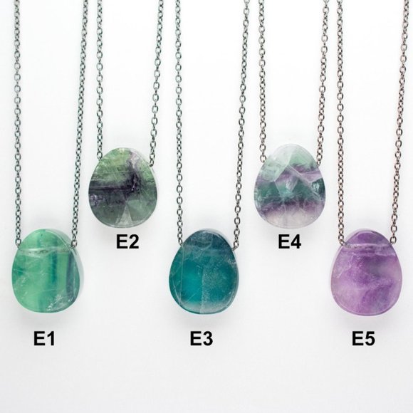 Fluorite Double Sided Pendants - Choose the Pendant you want - Picture 5 of 10
